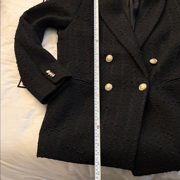 H&M Black Double-Breasted Blazer with Gold Buttons - Picture 9 of 12